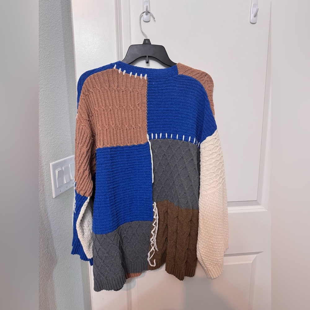 POL Colorblock Patchwork Cardigan - Picture 7 of 7